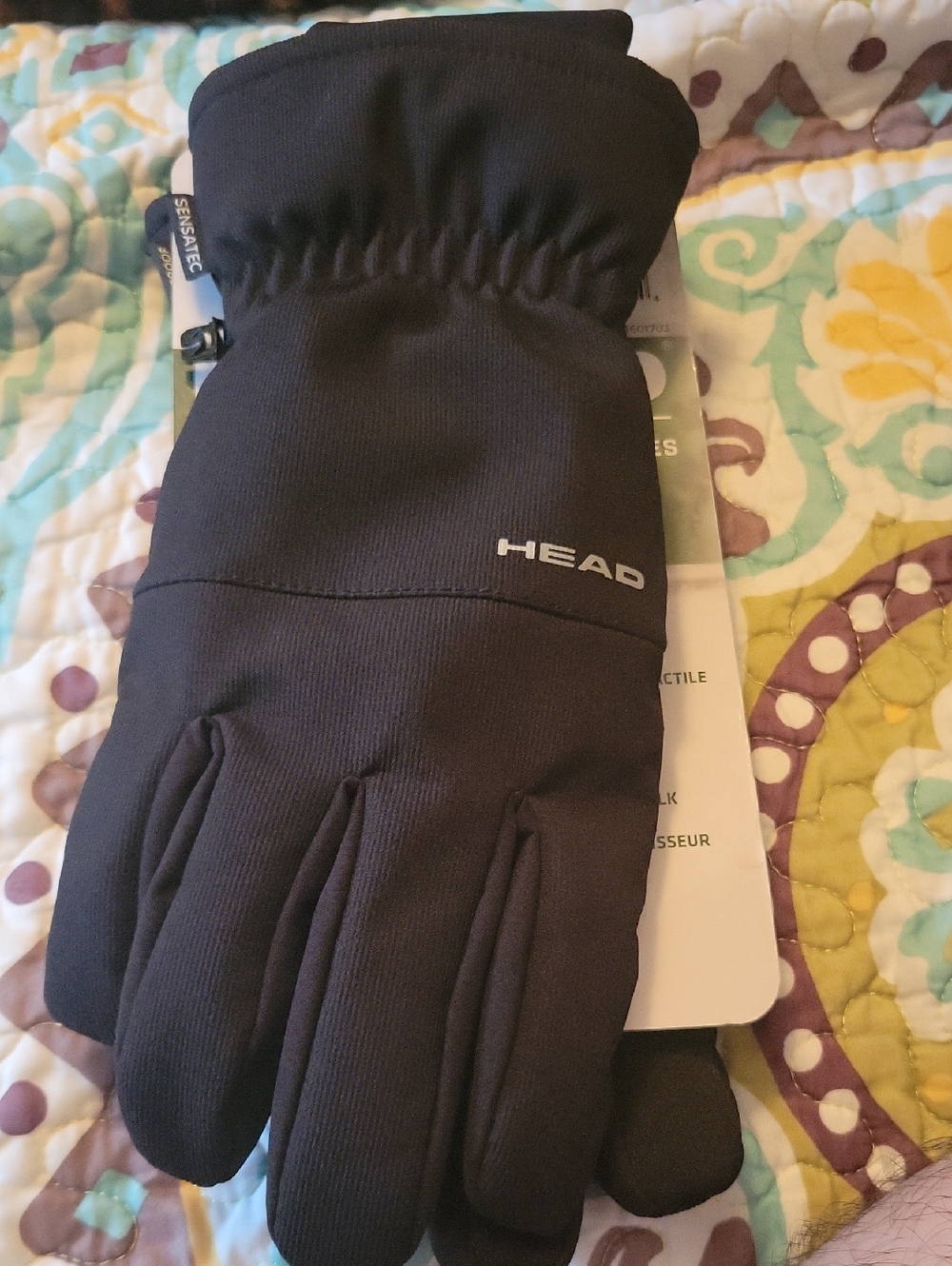 HEAD Black Touchscreen Winter Gloves
